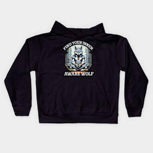 Find Your Inner Aware Wolf Kids Hoodie